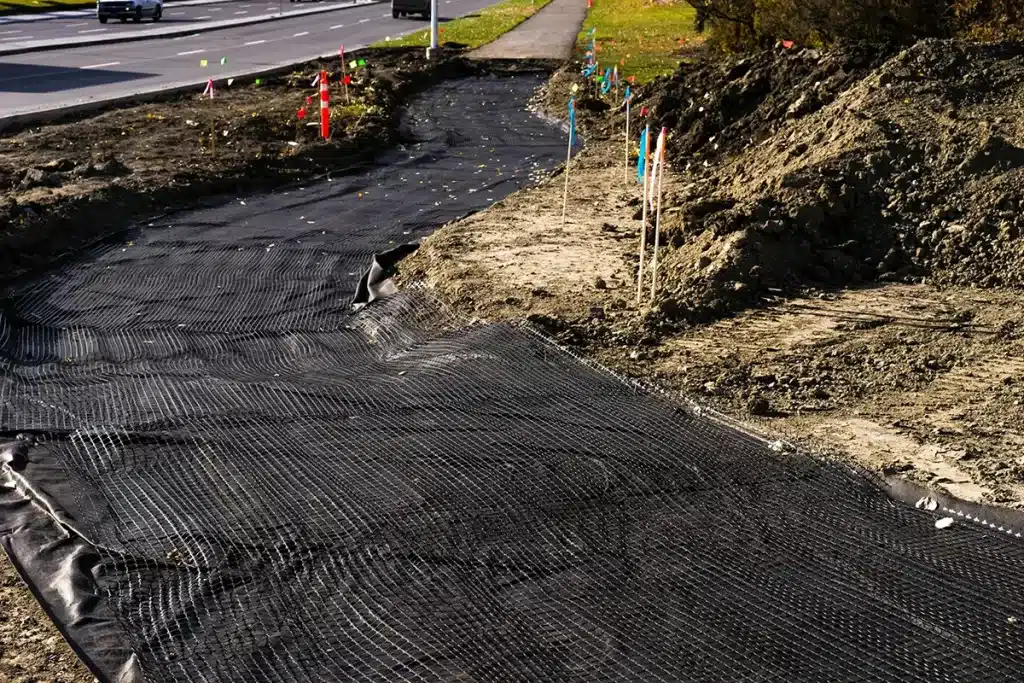 Geocomposite Geonet - TMP Geosynthetics - Geogrid, Geotextile, Geocell, Fiber | Biaxial Geogrid,Nonwoven Geotextile,Textured HDPE Geocell