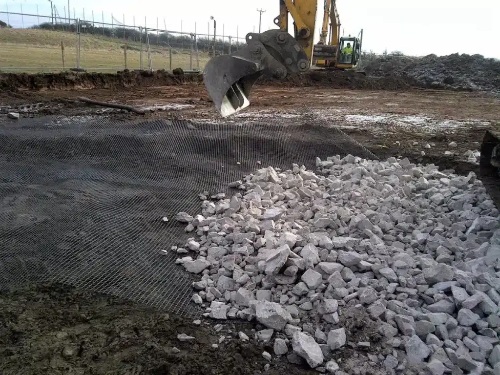 CornerStone Geogrid Retaining Wall Installation