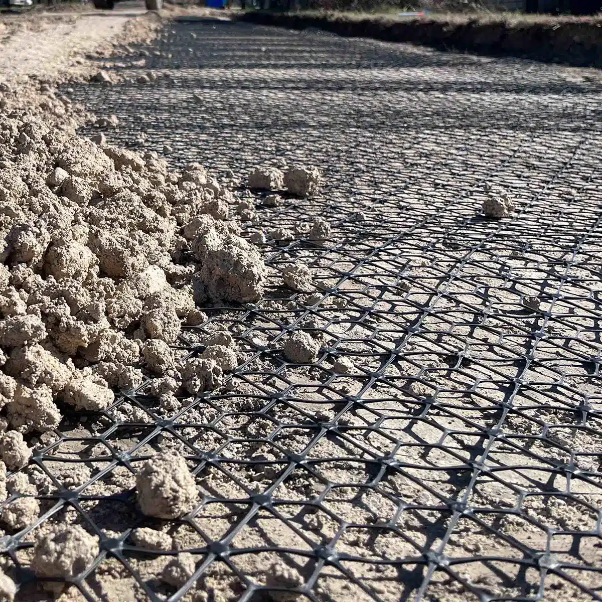 geogrids used in highway base stabilization engineering project
