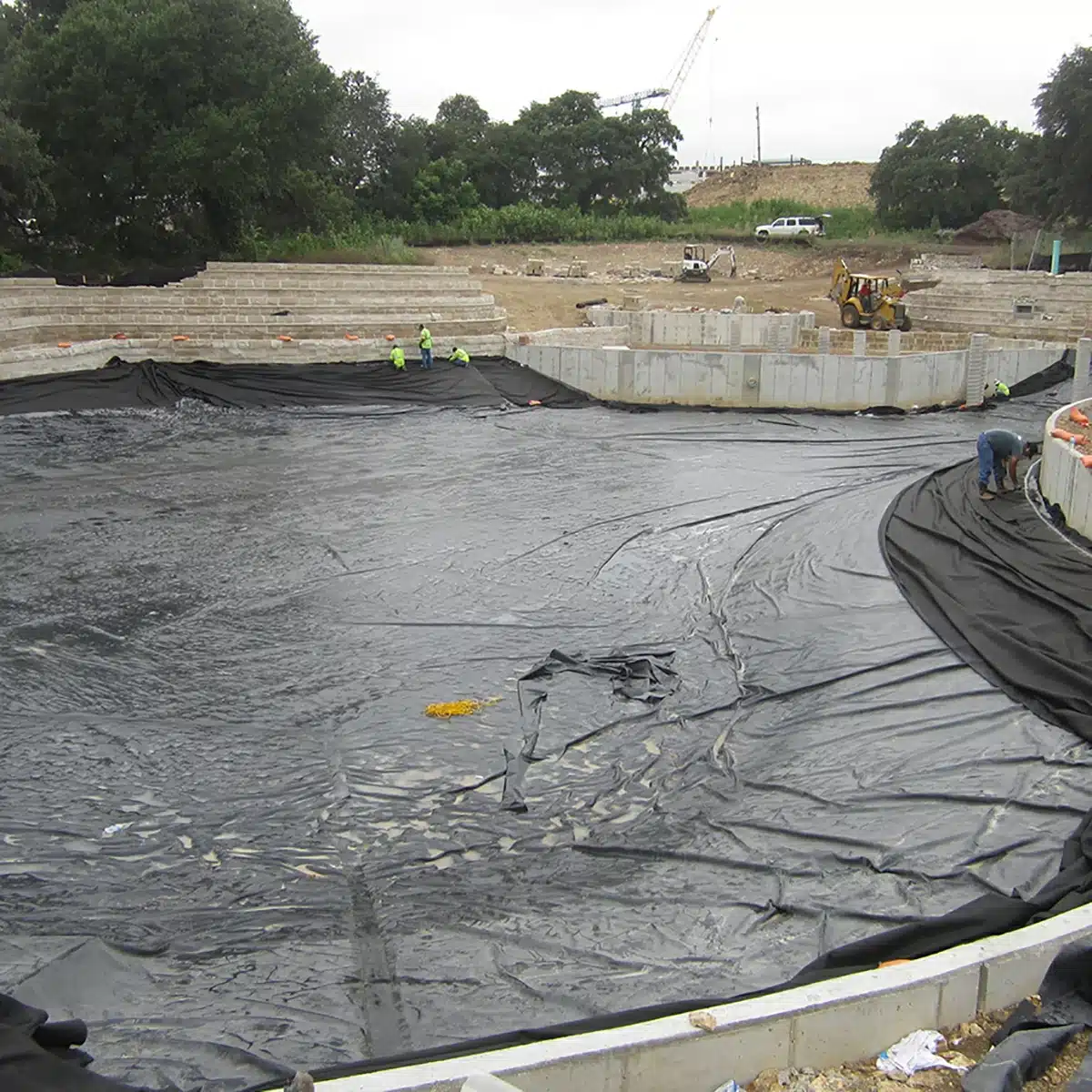 Geomembrane liners applied in landfill, reservoir, and agricultural containment systems