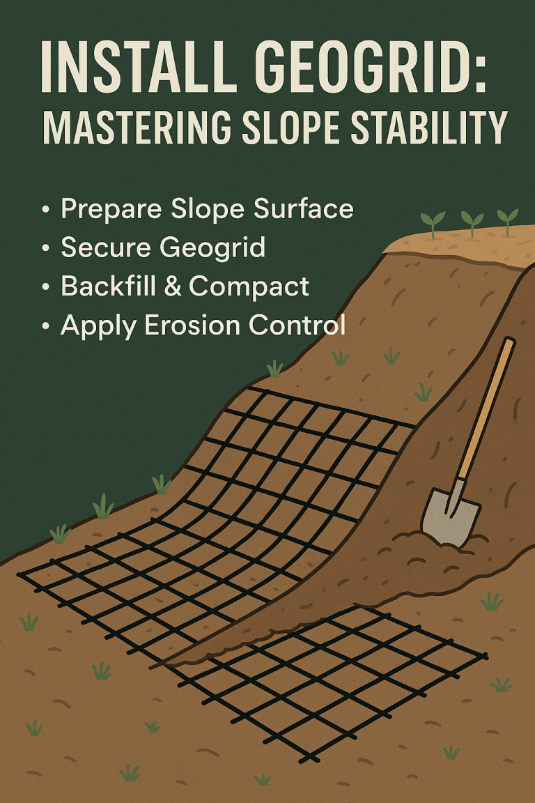 A Step-by-Step Guide on How to Install Geogrid on a Slope