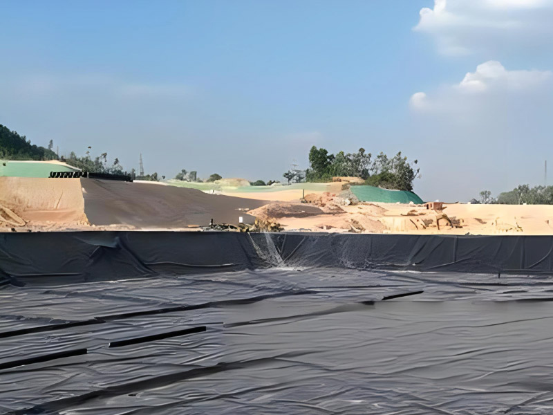LLDPE Geomembrane liner in mining project for containment and groundwater protection