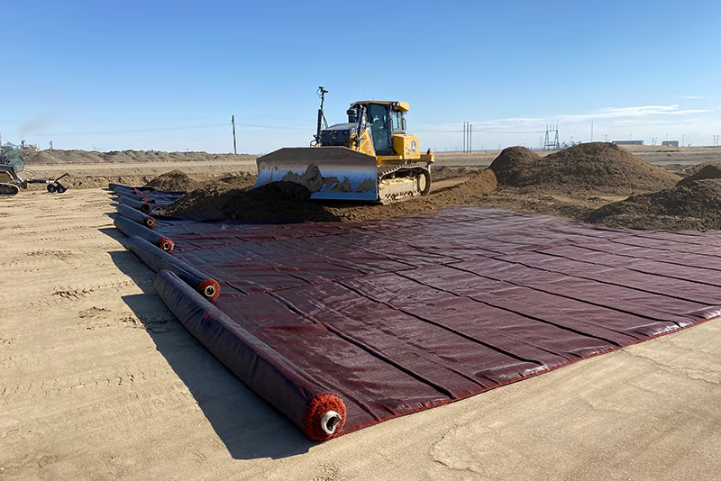 Example of geosynthetic products used for soil stabilization