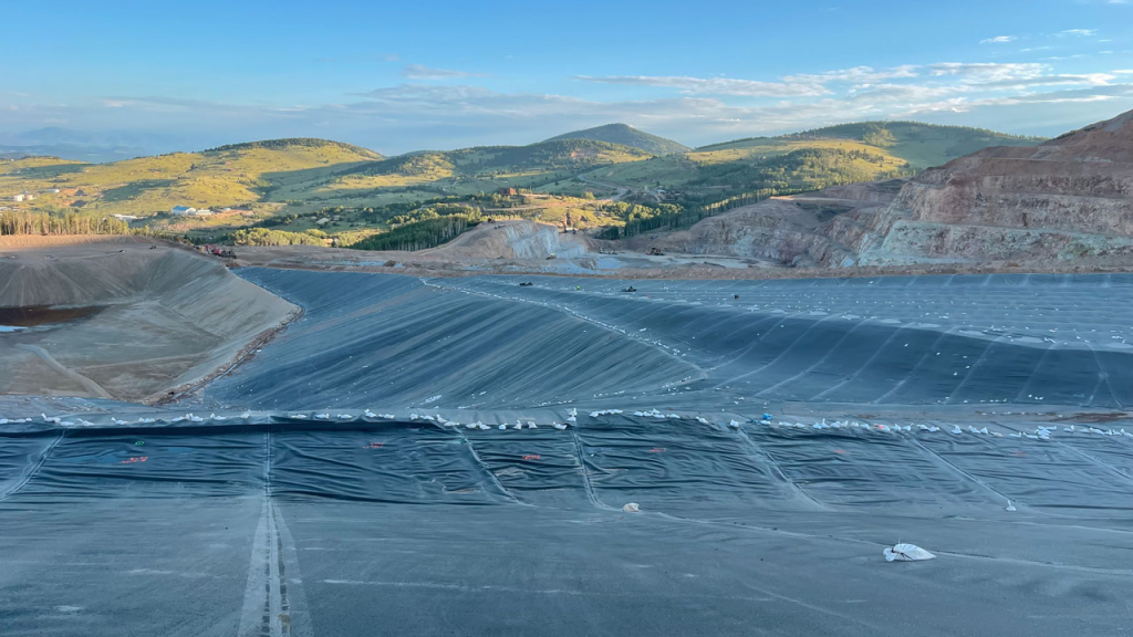 Geosynthetics installation by GSI USA in civil engineering project