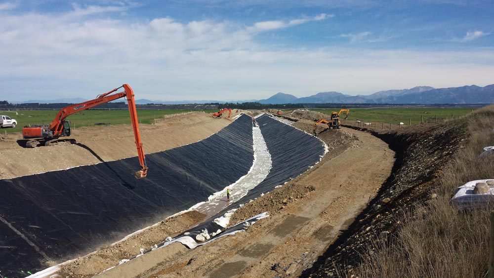 geosynthetic membrane reservoir canal lining water engineering