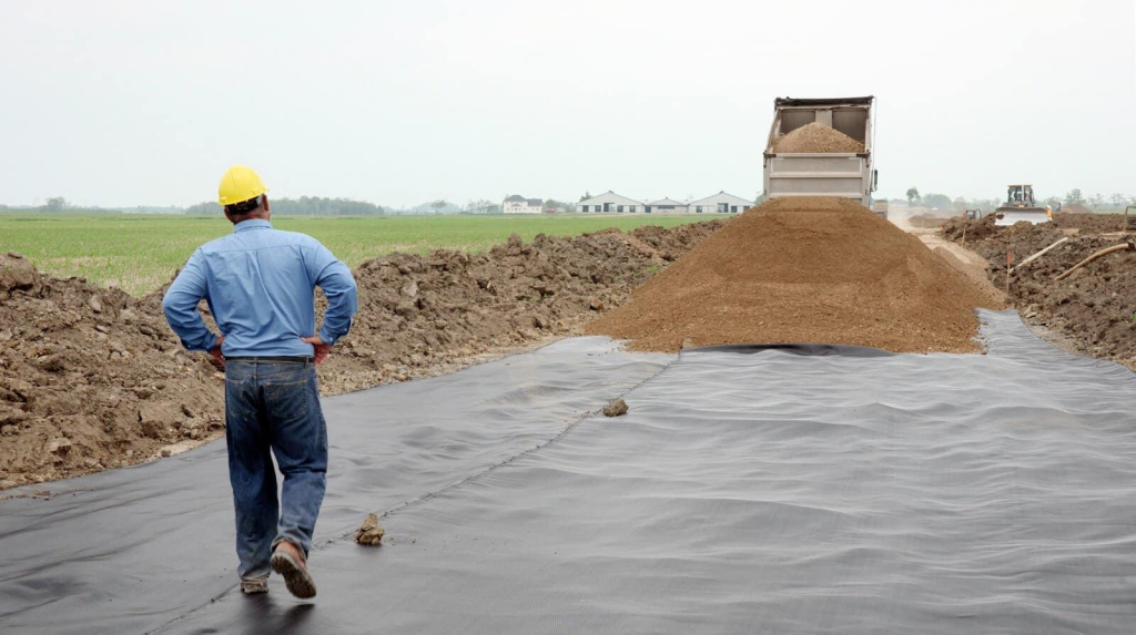 huesker geocomposites for weak subgrade road reinforcement project