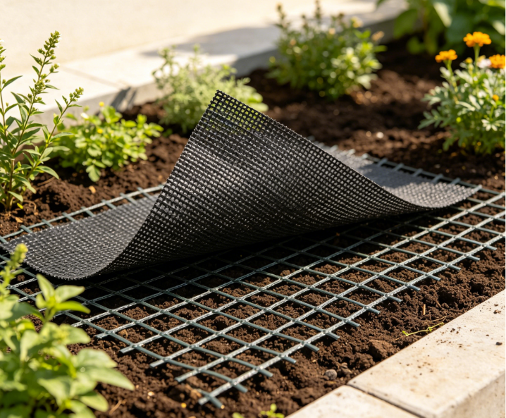 Geogrid for landscaping slope protection engineering installation