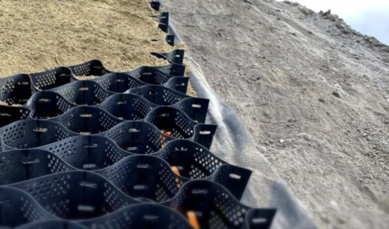 Geocell erosion control applications for slope stability
