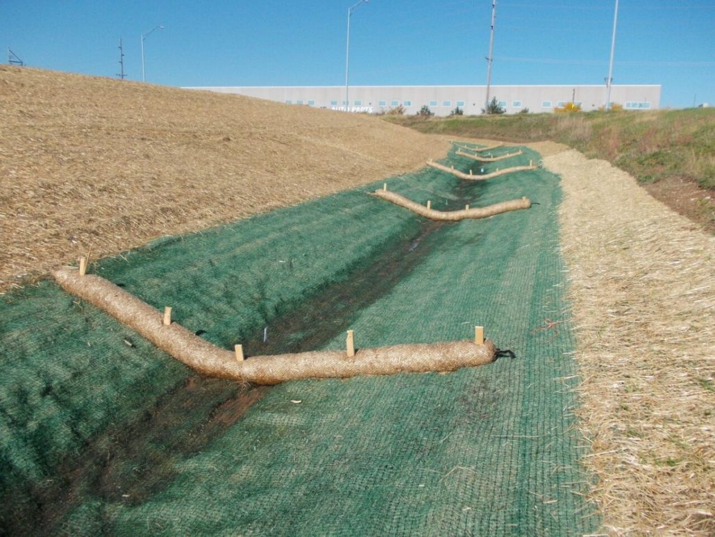 Geocomposite market solution used for erosion control on engineered slopes and embankments